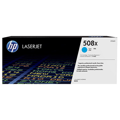 HP CNHPCF361X 508X High Capacity Cyan Toner Cartridge (9,500 Pages)